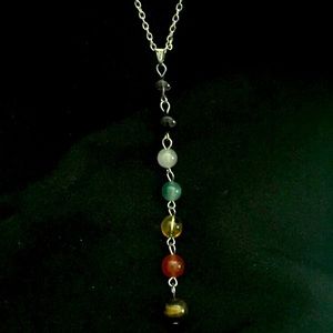 6/$25-Fashion Jewelry Multi Stone Necklace